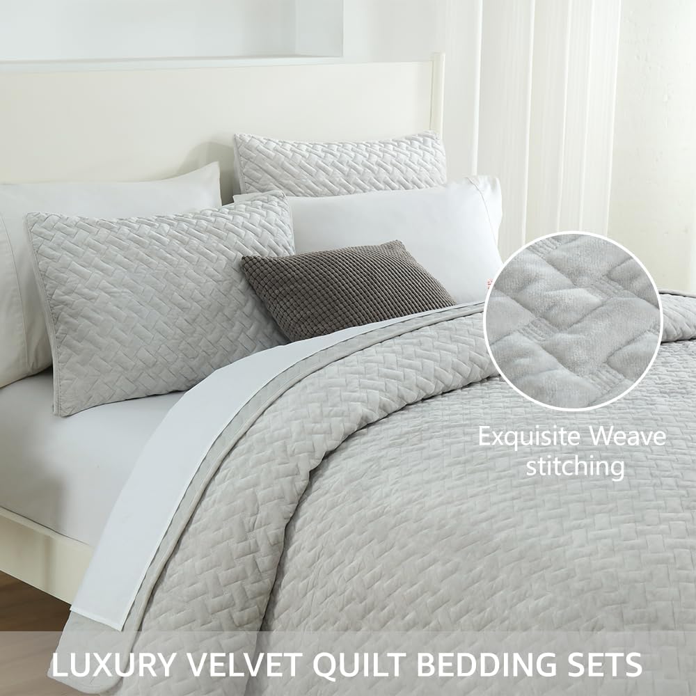 Velvet Comforter Set Queen Size Luxury Bedding