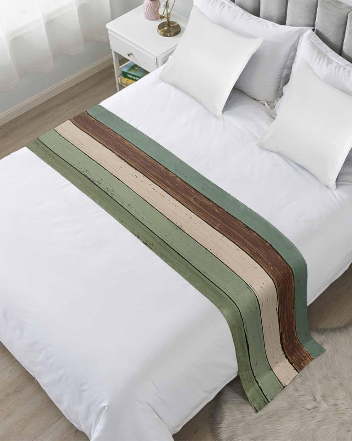 Litter Star Twin Bed Runner Ombre Brown Green