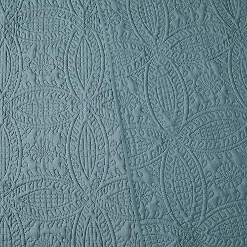 Mellanni King Bedspread Coverlet Set - Spa Blue 1