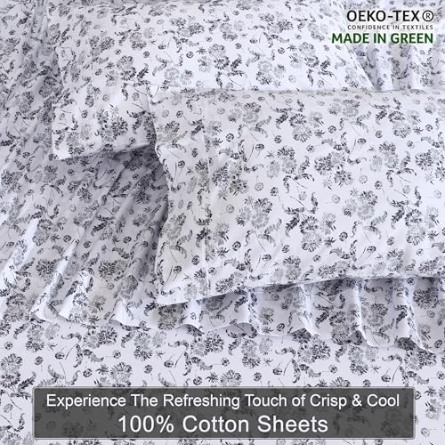 ZOYER 100 Cotton Percale Twin XL Sheets Set 1