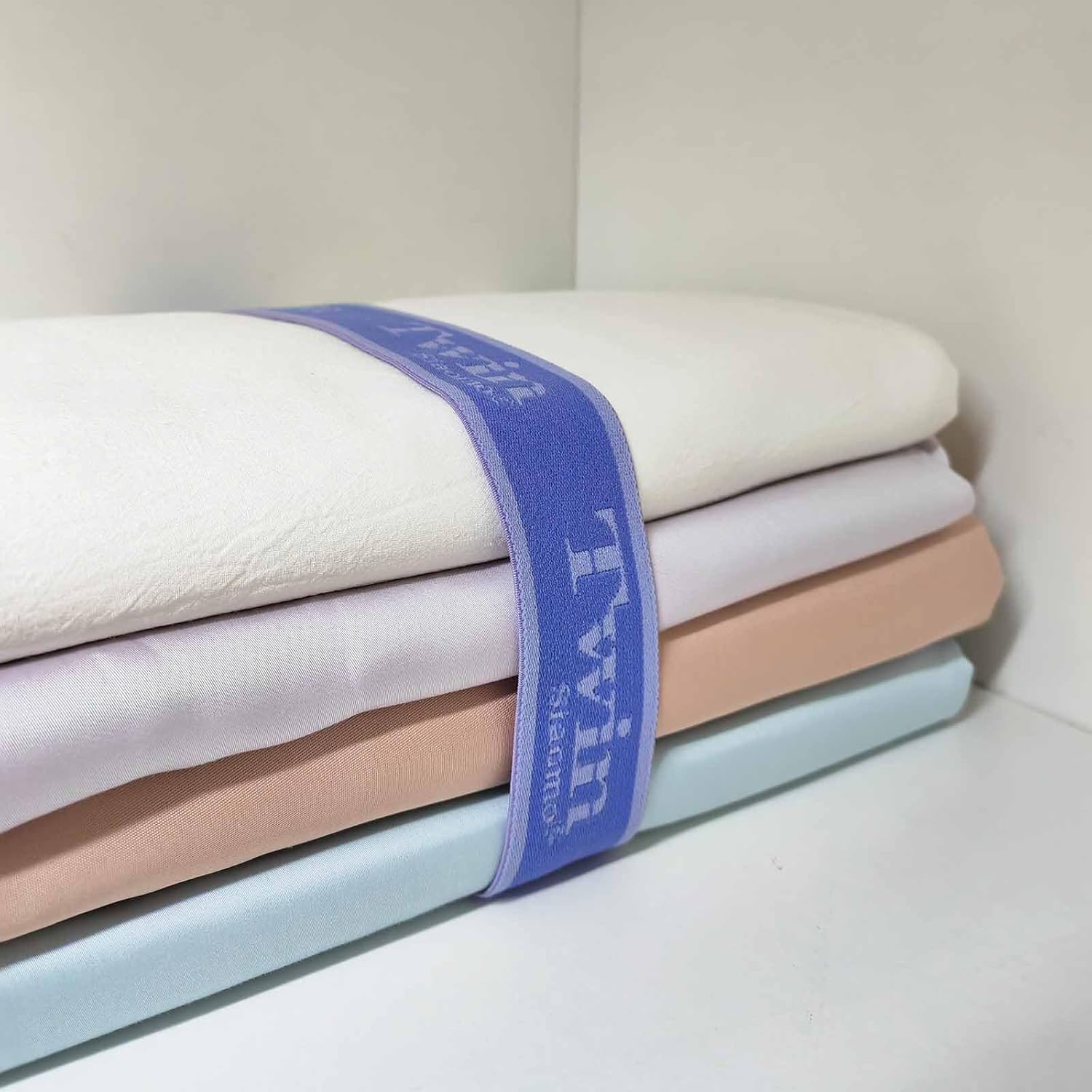Siaomo Bed Sheet Organizer Bands - 4PCS Blue for Twin