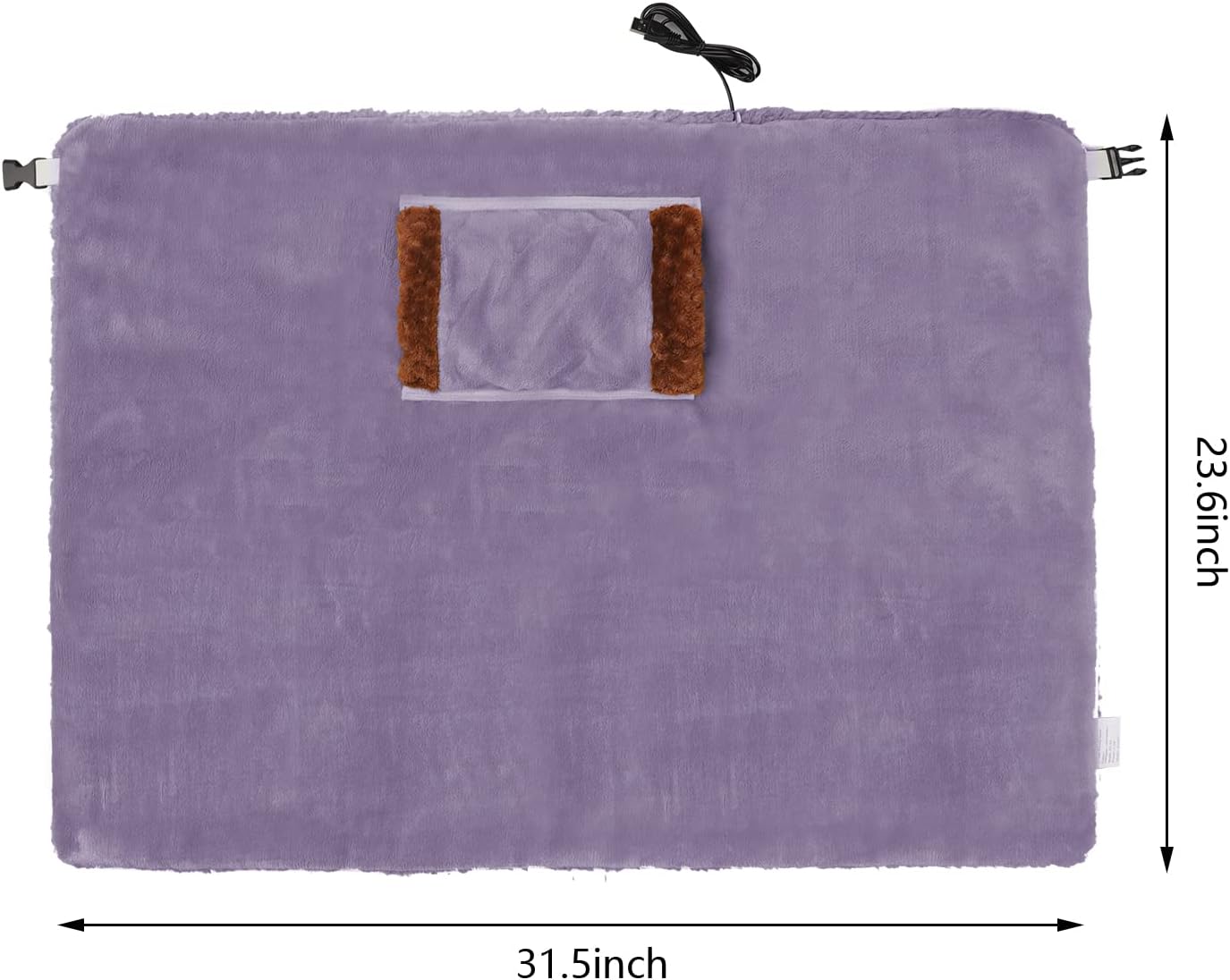 MioCloth USB Heated Hand Warmer Blanket with Throw