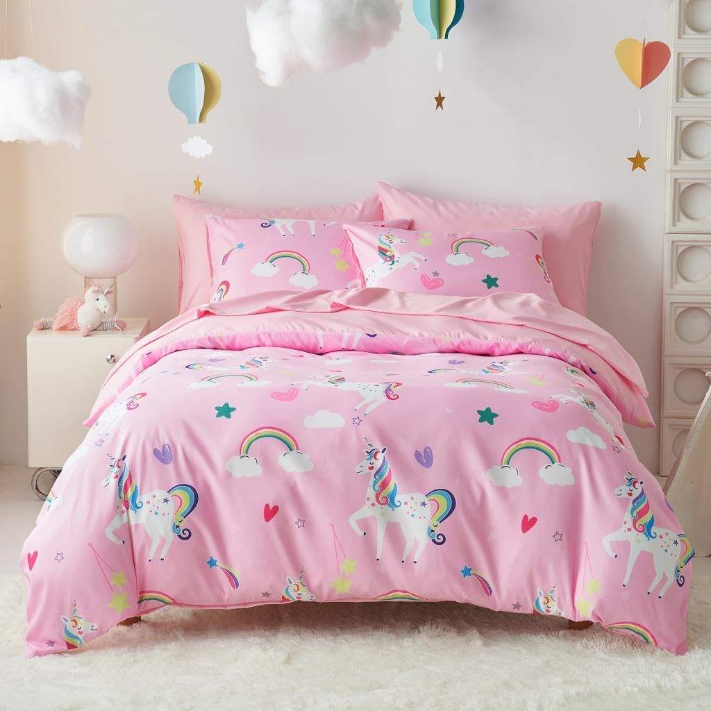 Wake In Cloud Unicorn Comforter Set Twin 5 Piece