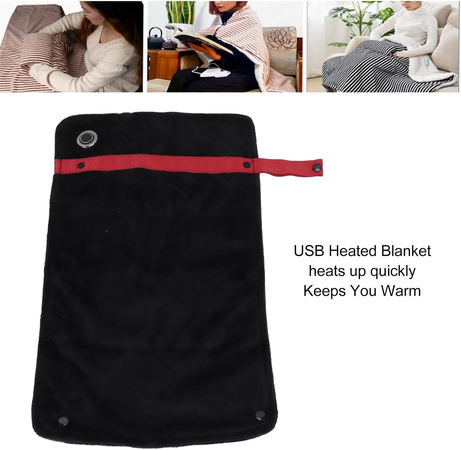 HUONIU USB Heated Blanket with Temperature Control 1