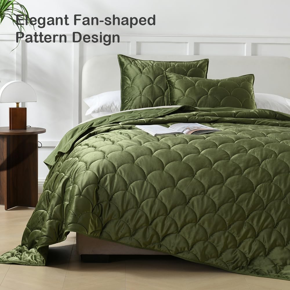 HORIMOTE HOME Velvet Quilt Set Queen Size