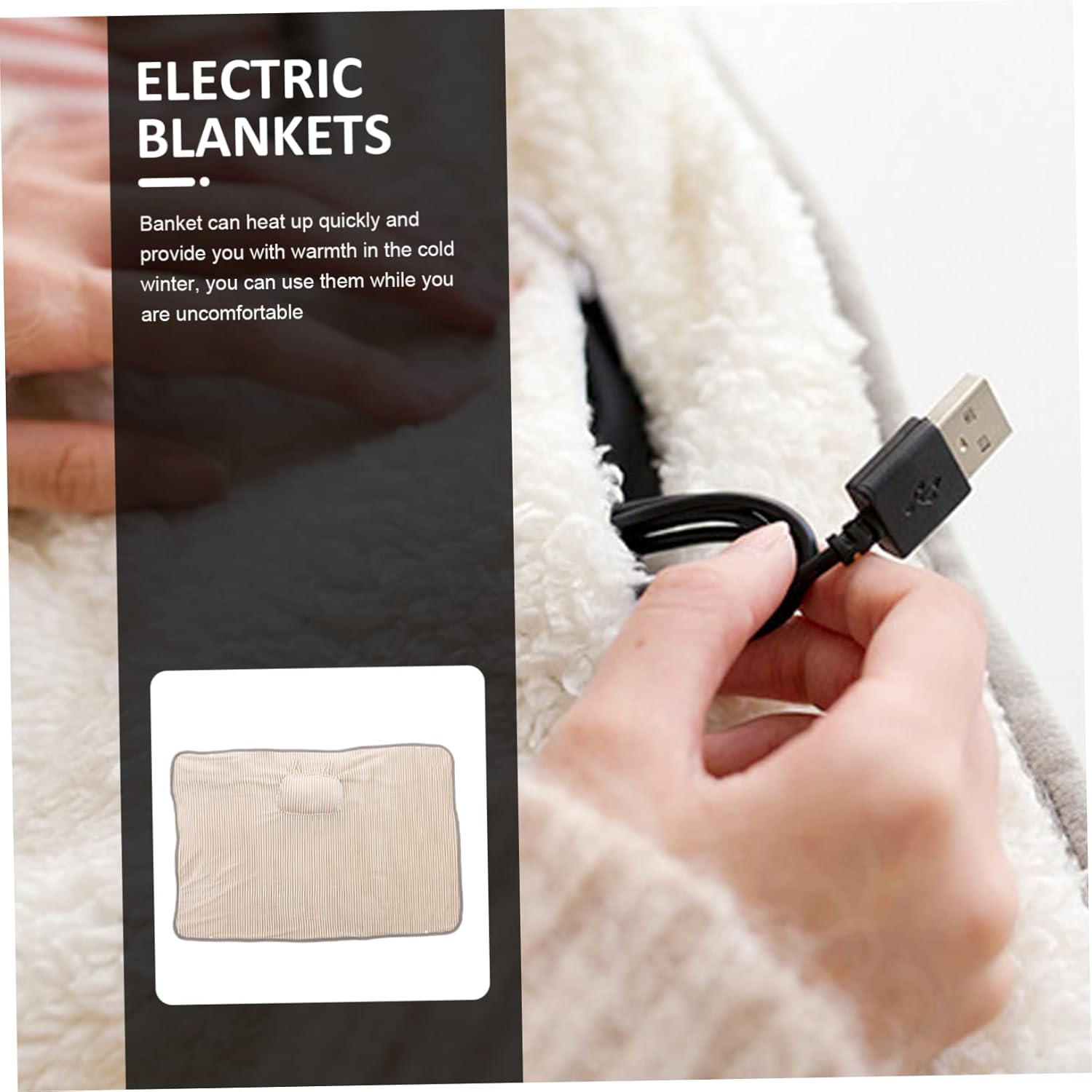 DECHOUS Portable USB Electric Heating Blanket for Office and Home Use