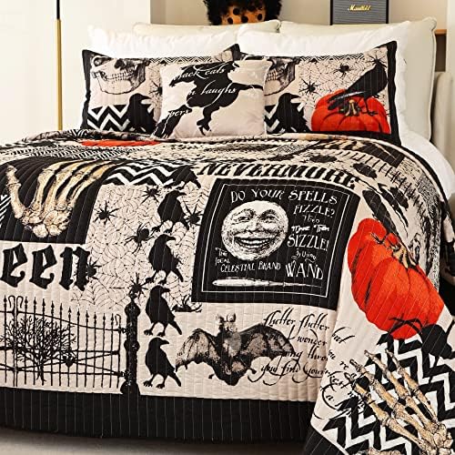 Cmfshape Halloween Bedspread Set Queen Size