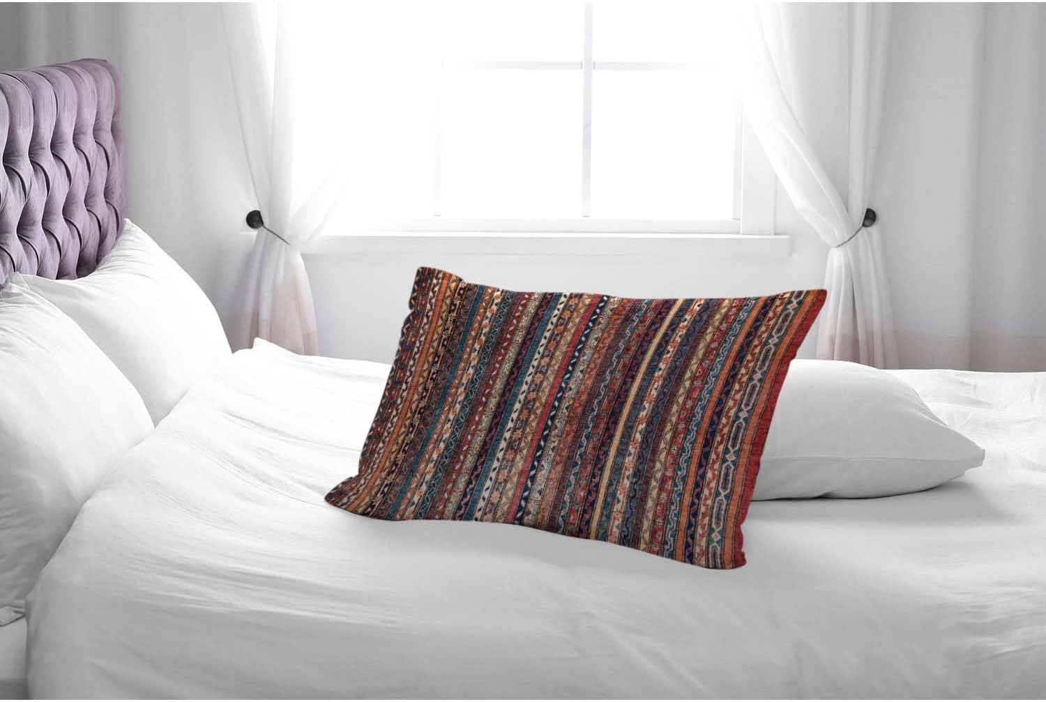 Retro Stripes Pillow Case Soft Breathable Queen Size 20x26 Inches 1
