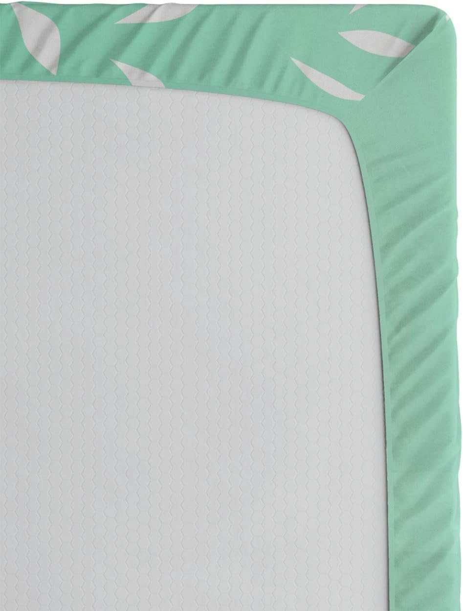 Ambesonne Floral Fitted Sheet - California King Turquoise Teal White