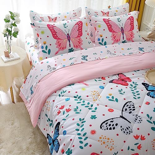 Butterfly Comforter Set Twin 7 Piece Kids Bedding