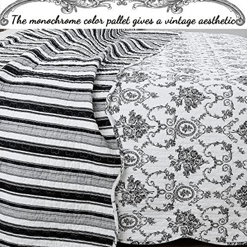 Cozy Line French Medallion Quilt Set Reversible