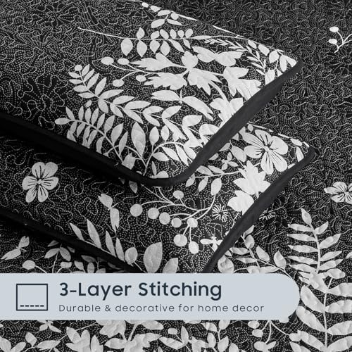Wake In Cloud Floral Quilt Set 3-Piece QueenFull