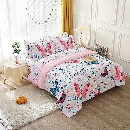 Butterfly Comforter Set Twin 7 Piece Kids Bedding