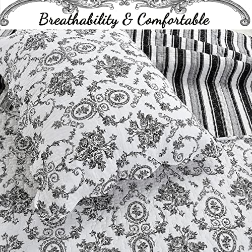 Cozy Line French Medallion Quilt Set Reversible