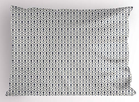 Ambesonne Navy Blue Pillow Sham Set of 2 1