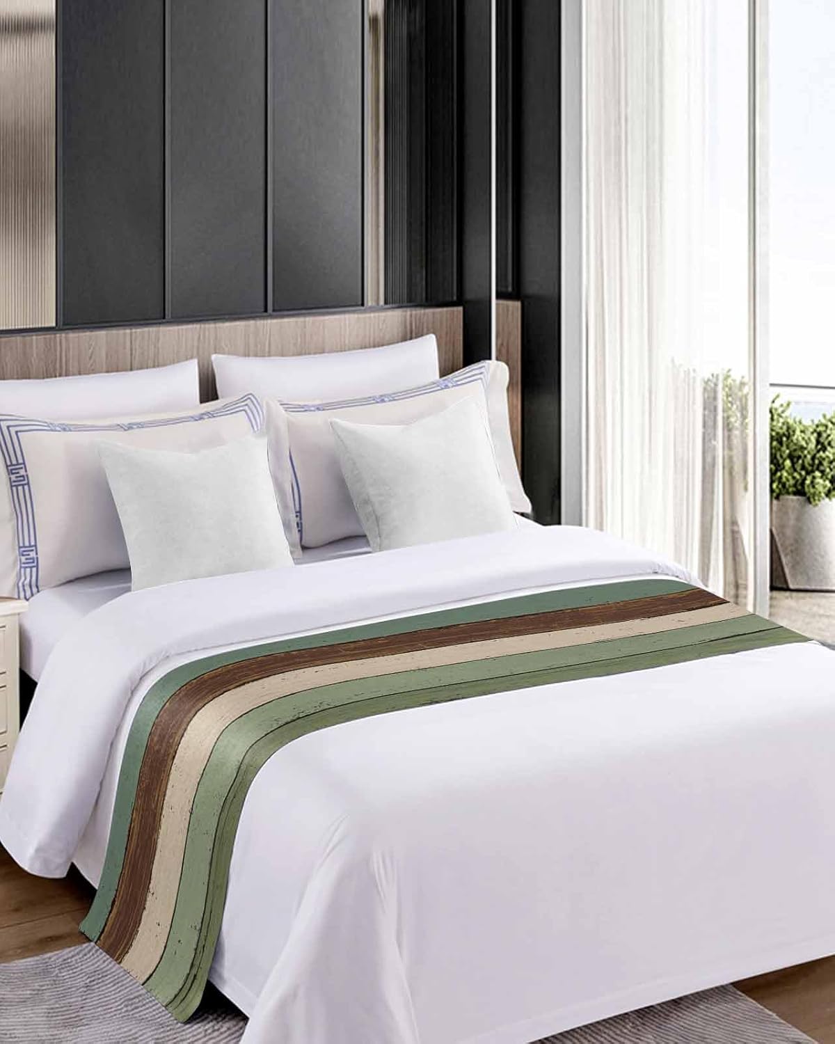 Litter Star Twin Bed Runner Ombre Brown Green
