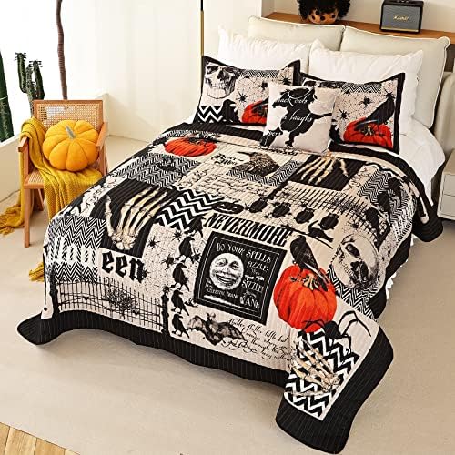 Cmfshape Halloween Bedspread Set Queen Size