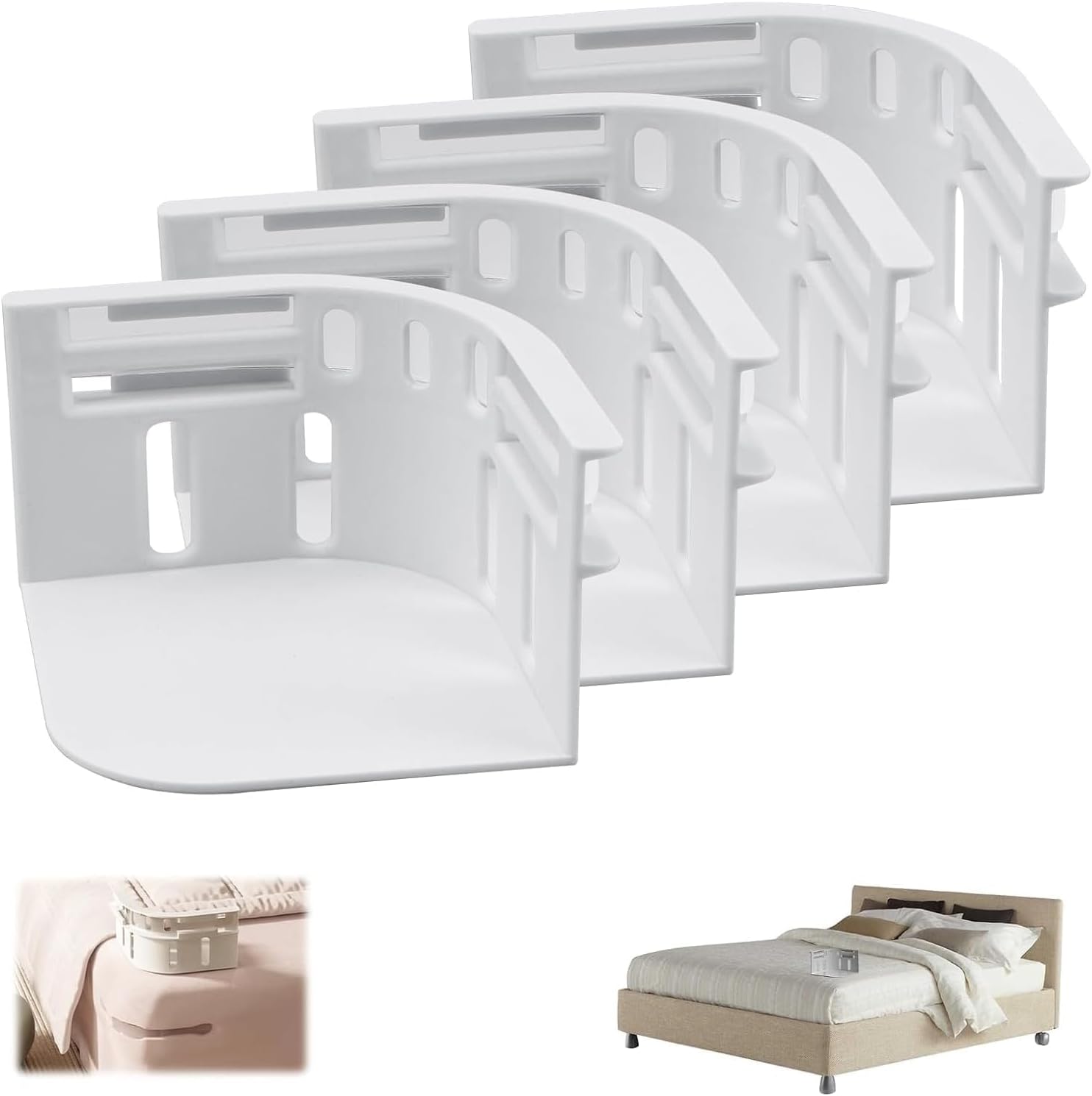 Grngven Bed Sheet Holder 4Pack - Secure Fit Durable Elastic Straps