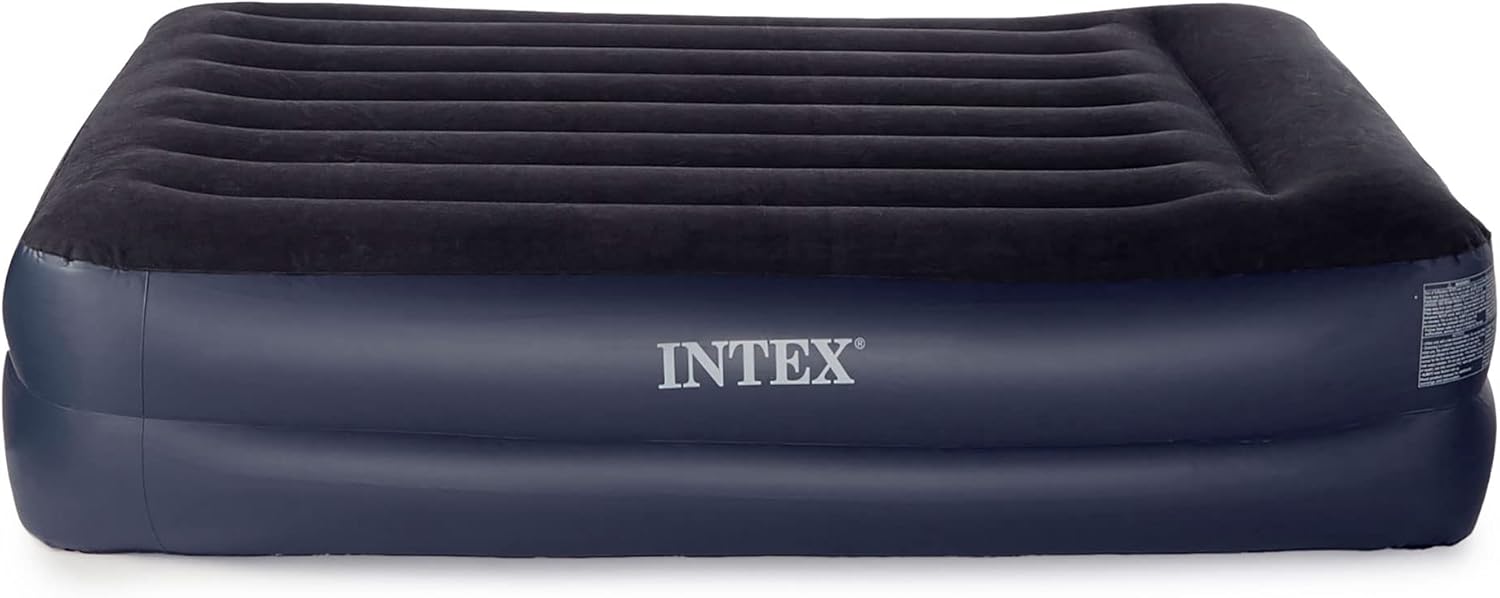 Intex Dura-Beam Raised Airbed with Pillow and Pump
