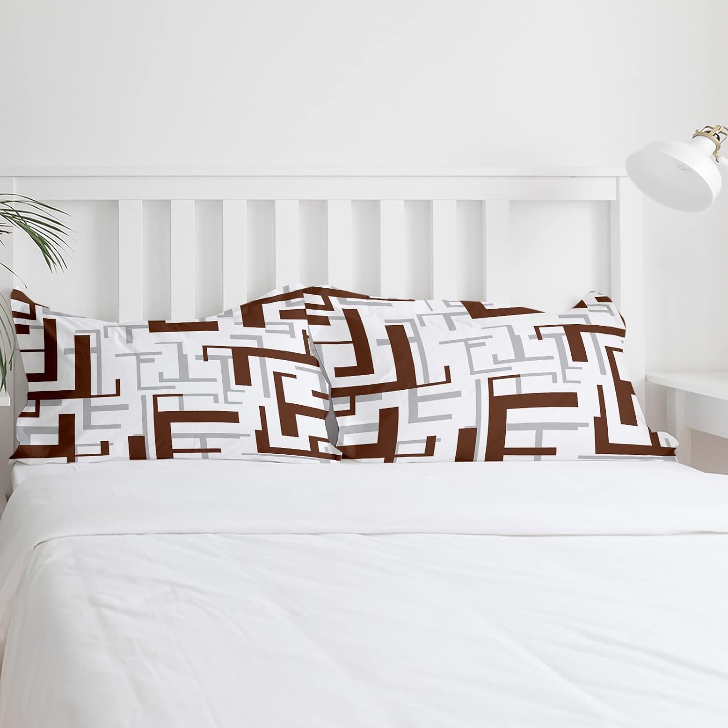 Sabolny Queen Size Modern Brown Duvet Cover Set