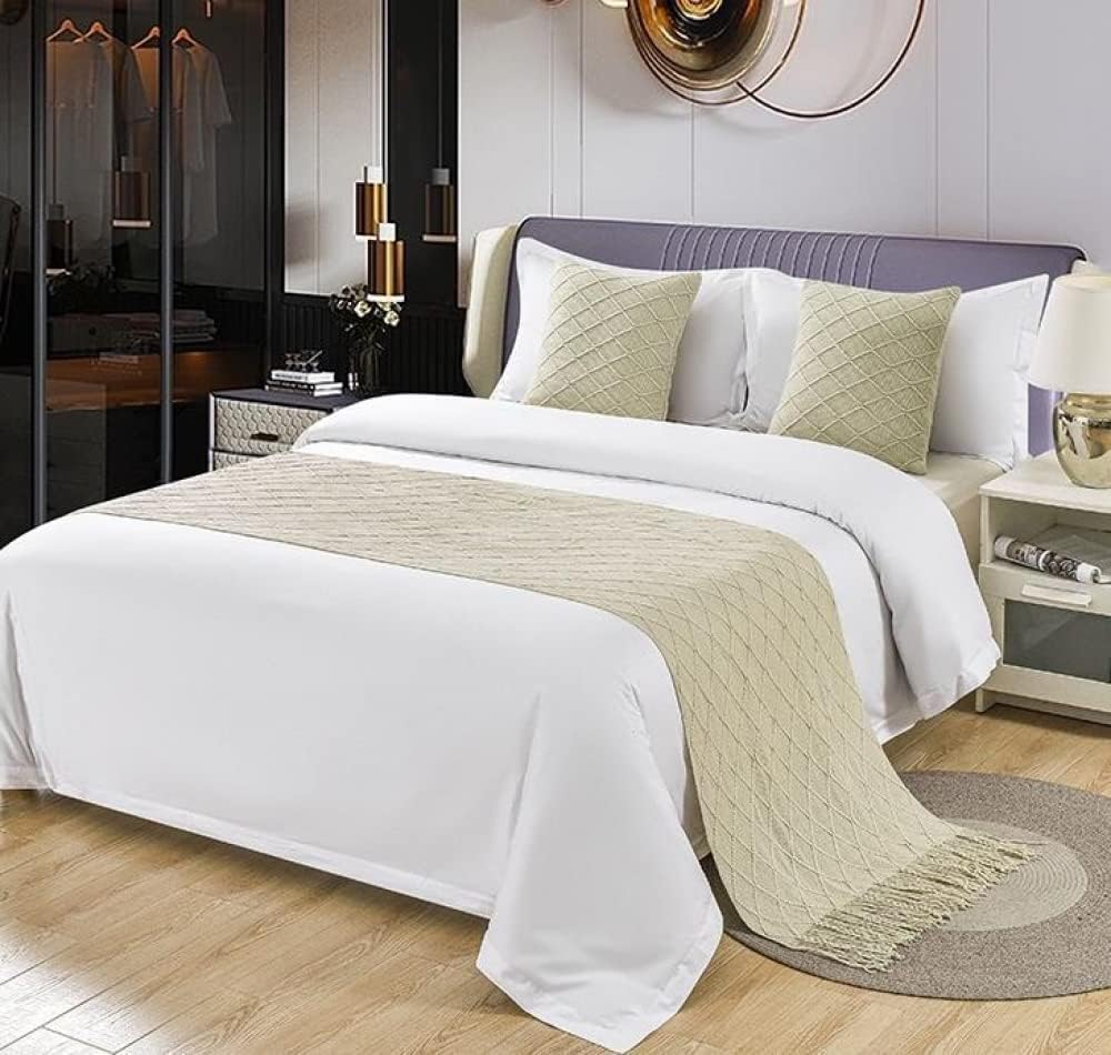 Tophacker Hotel Bed Runner Scarf Bedspread Slipcover Queen Size