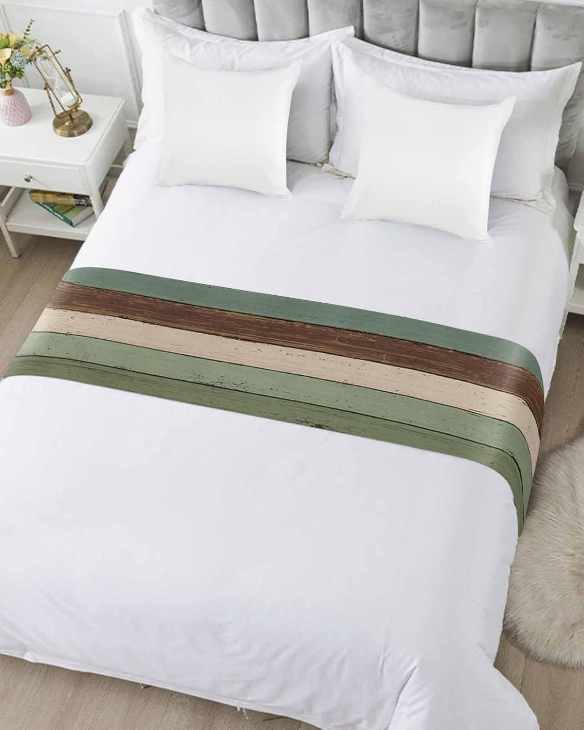 Litter Star Twin Bed Runner Ombre Brown Green
