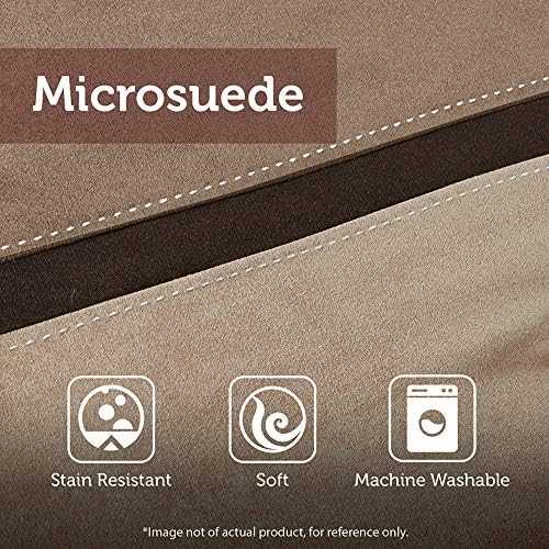 Madison Park Boone Cozy Comforter Set Faux Suede Rustic Brown 7 Piece