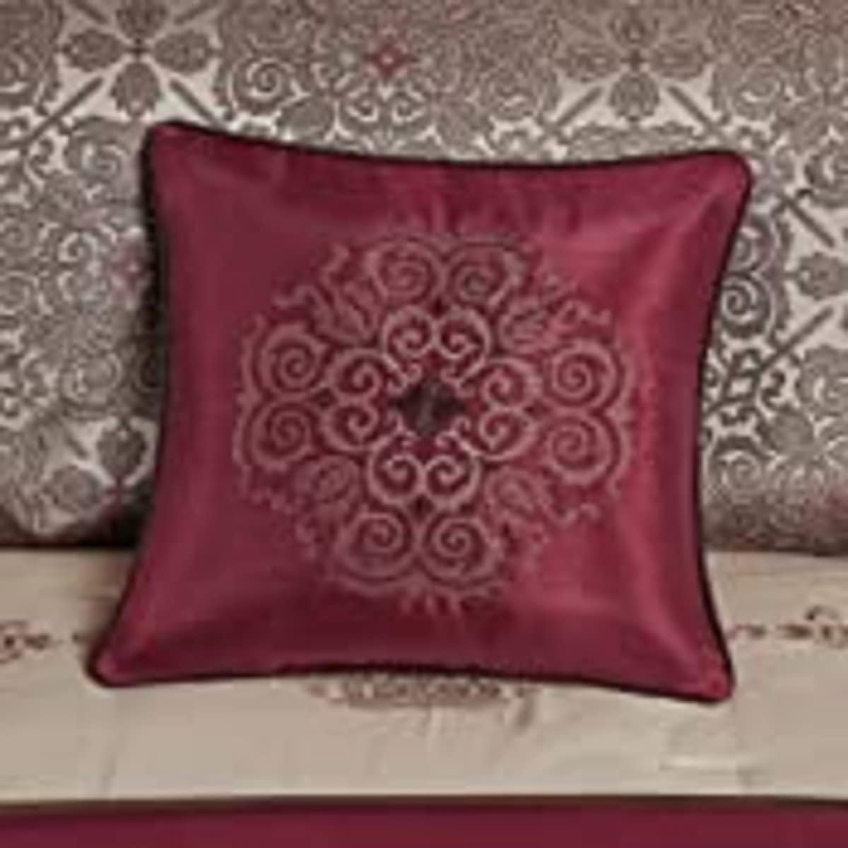 Madison Park Neyson Faux Silk Comforter Set Red