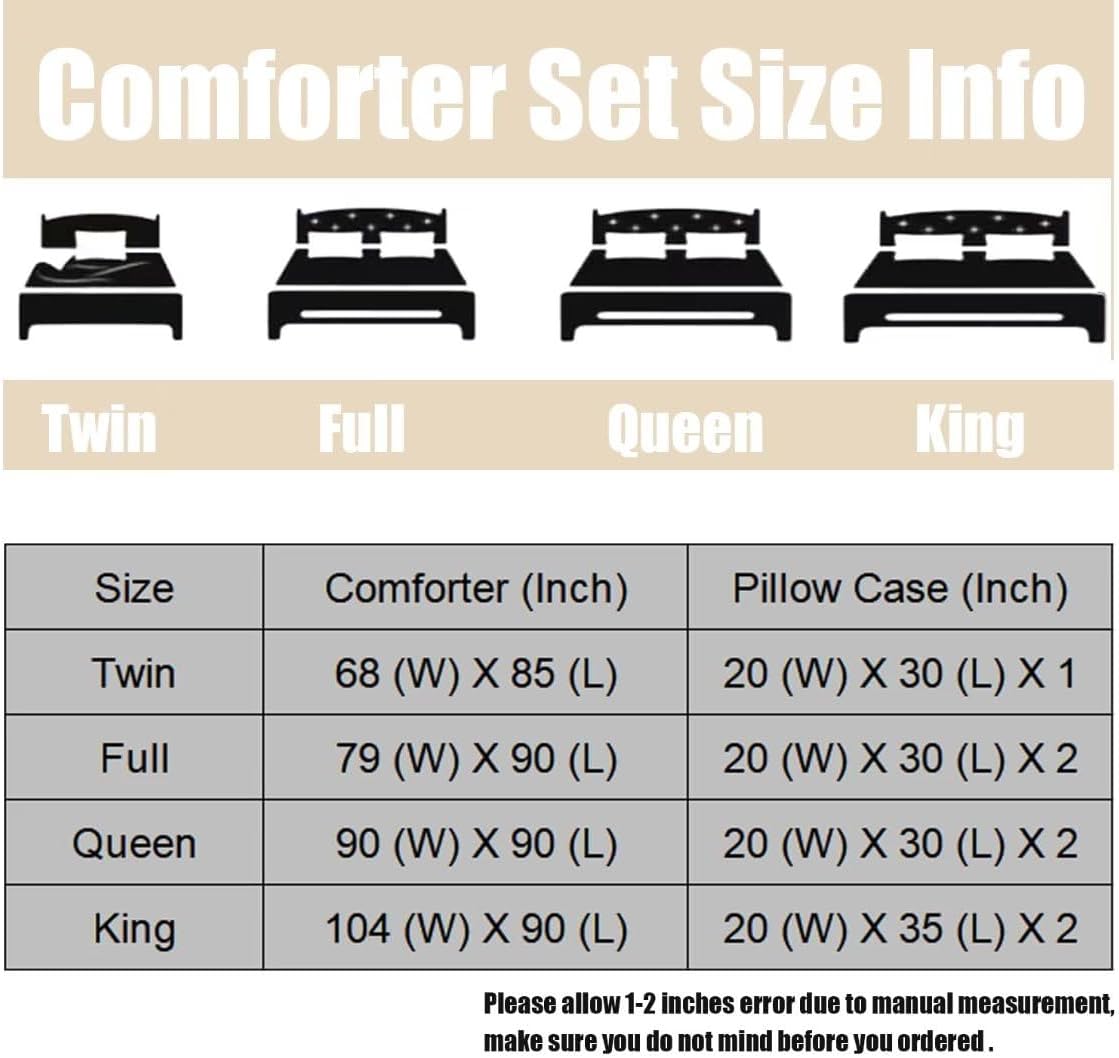 Kxry Galaxy Comforter Set Twin Size 3D Printing