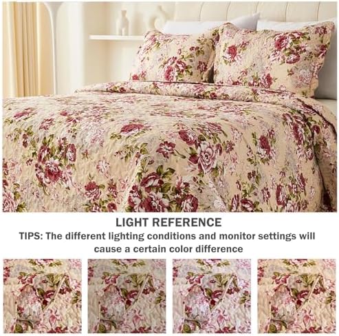 Cmfshape Romantic Patchwork Quilt Set Queen Size