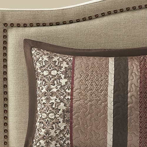 Madison Park Princeton Reversible Bedspread Set Red 5 Piece King