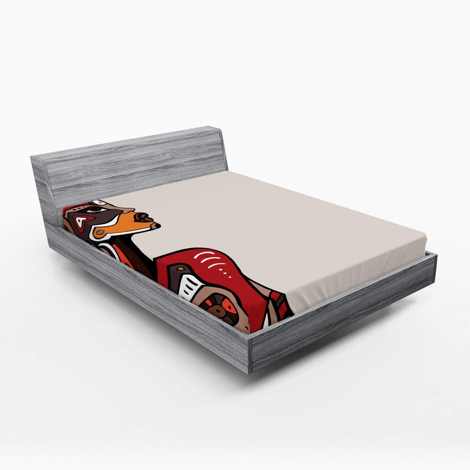 Ambesonne African Fitted Sheet - Multicolor California King