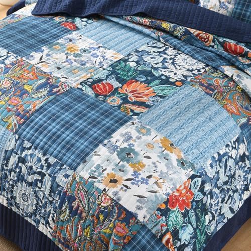 Autumn Dream Reversible Cotton Bedspread Set King Size