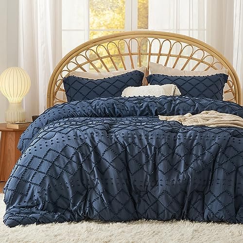 Bedsure California King Comforter Set - Navy Blue 1