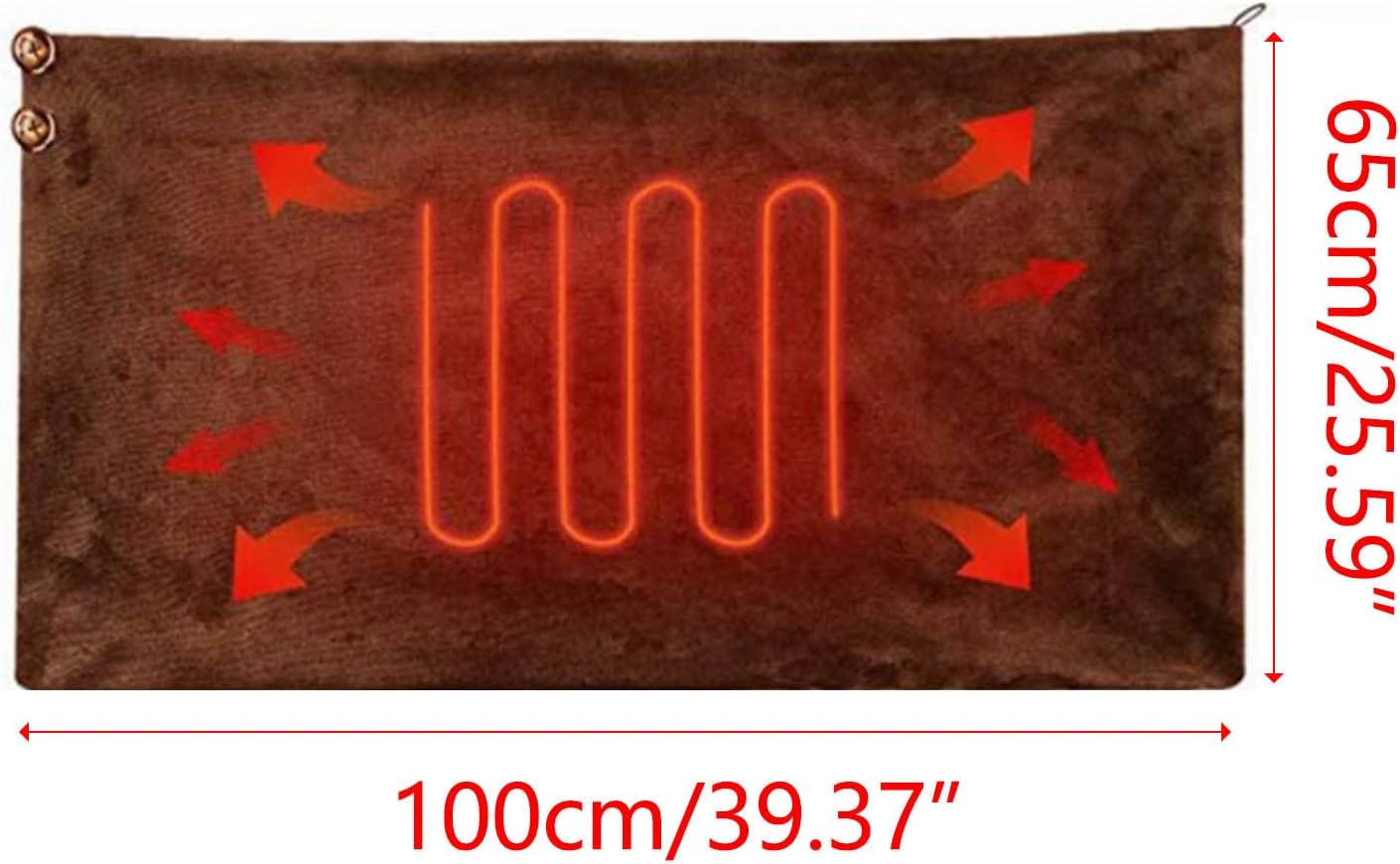 39 x 26 Flannel Heated Blanket with Hand Controller