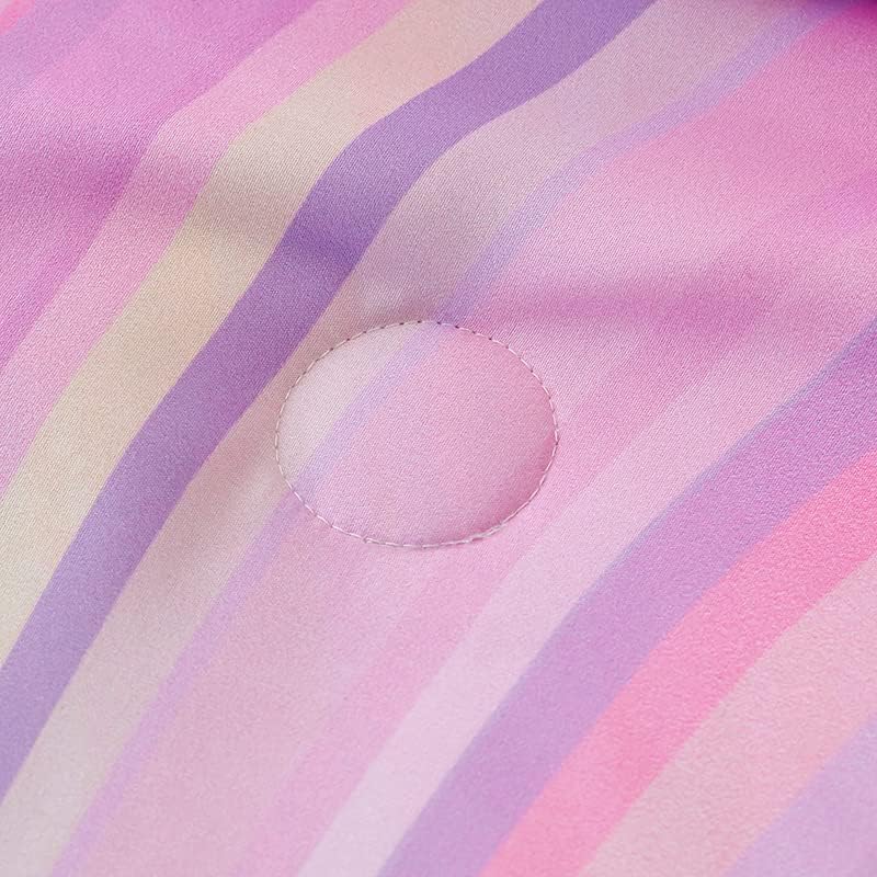 Helloosuu Comforter Set for Girls with Rainbow Design