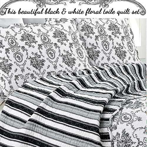 Cozy Line French Medallion Quilt Set Reversible