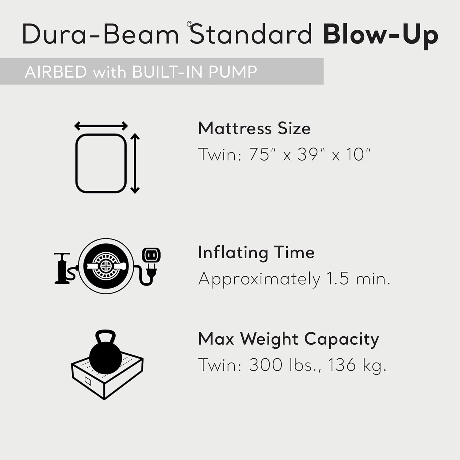Intex Dura Beam Pillow Rest Air Mattress 3 Pack