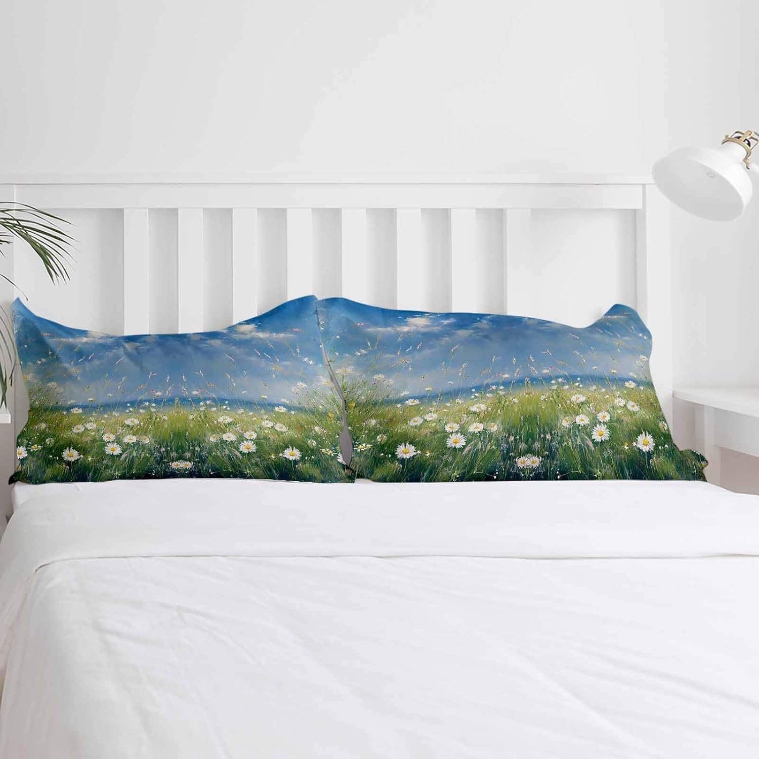 3 Piece Queen Duvet Cover Set with Zipper Spring Floral Art Design