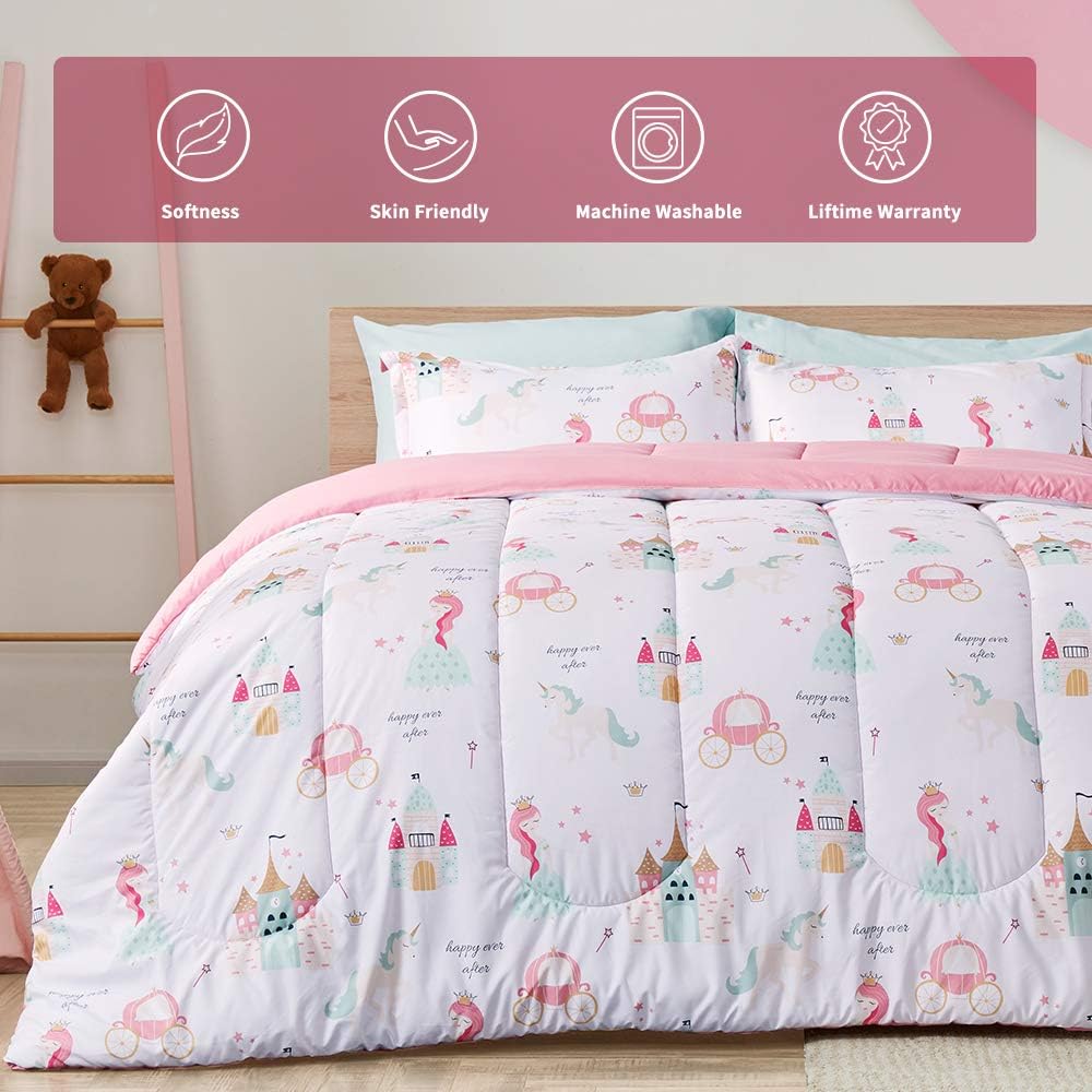 SLEEP ZONE Princess Castle Comforter Set