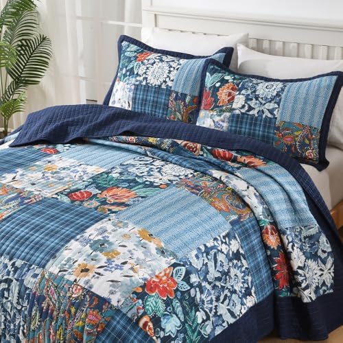 Autumn Dream Reversible Cotton Bedspread Set King Size