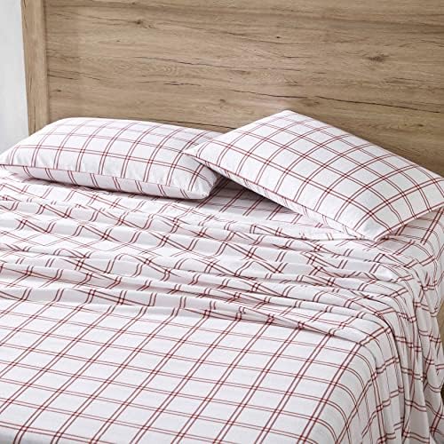 Eddie Bauer Twin Flannel Sheet Set - Cozy Breathable and Oeko-Tex Certified