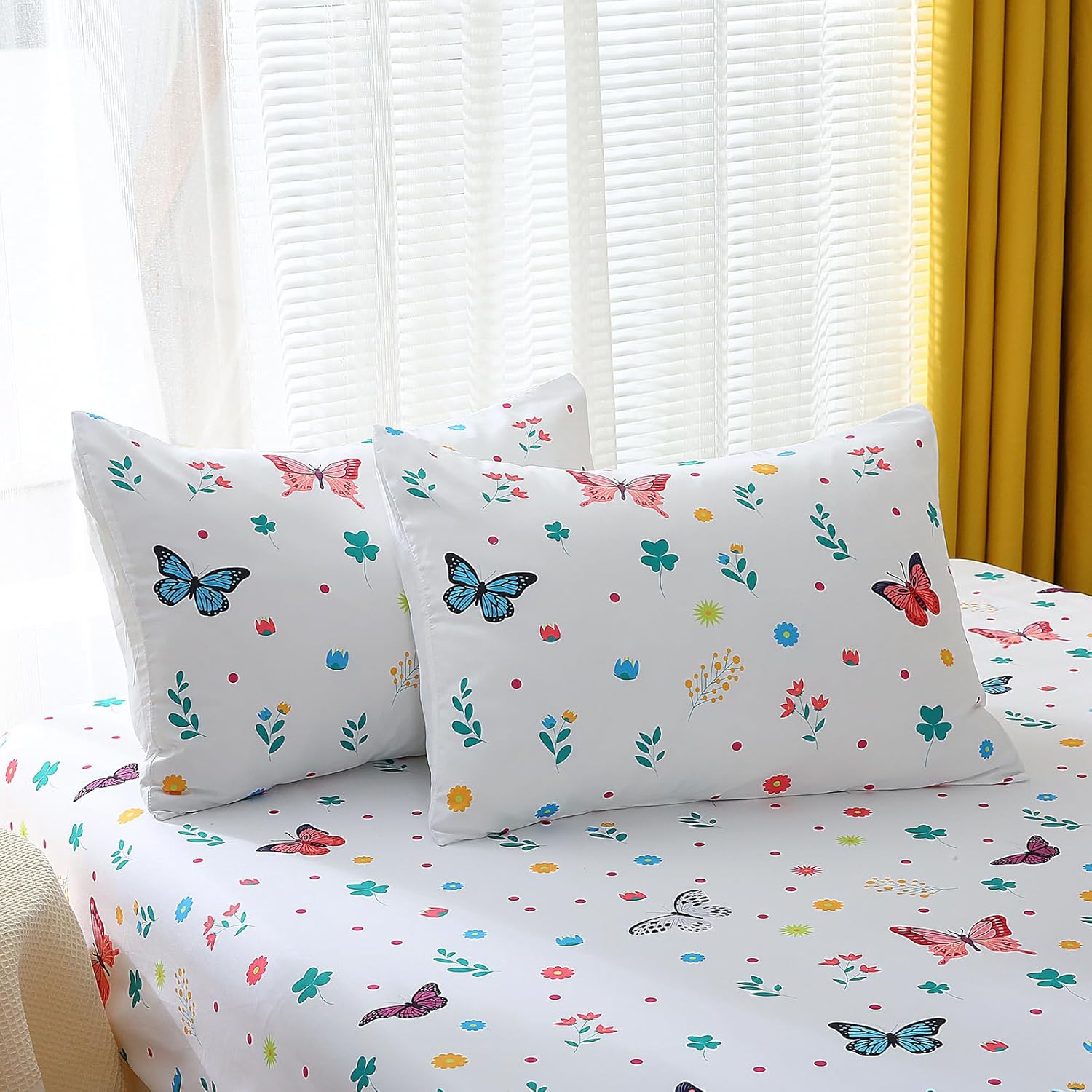 Butterfly Comforter Set Twin 7 Piece Kids Bedding