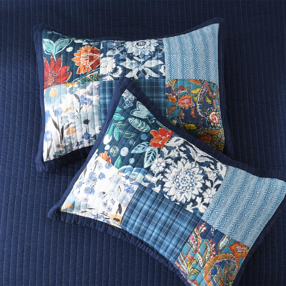 Autumn Dream Reversible Cotton Bedspread Set King Size