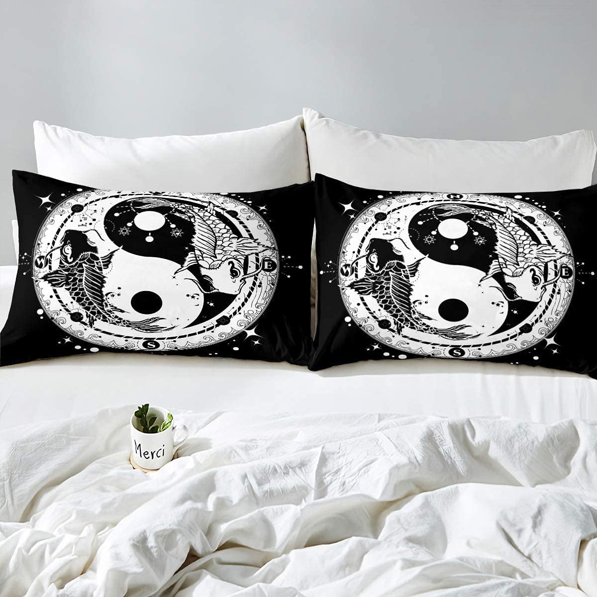 Feelyou Yin Yang Duvet Cover Set 3Pcs Zipper