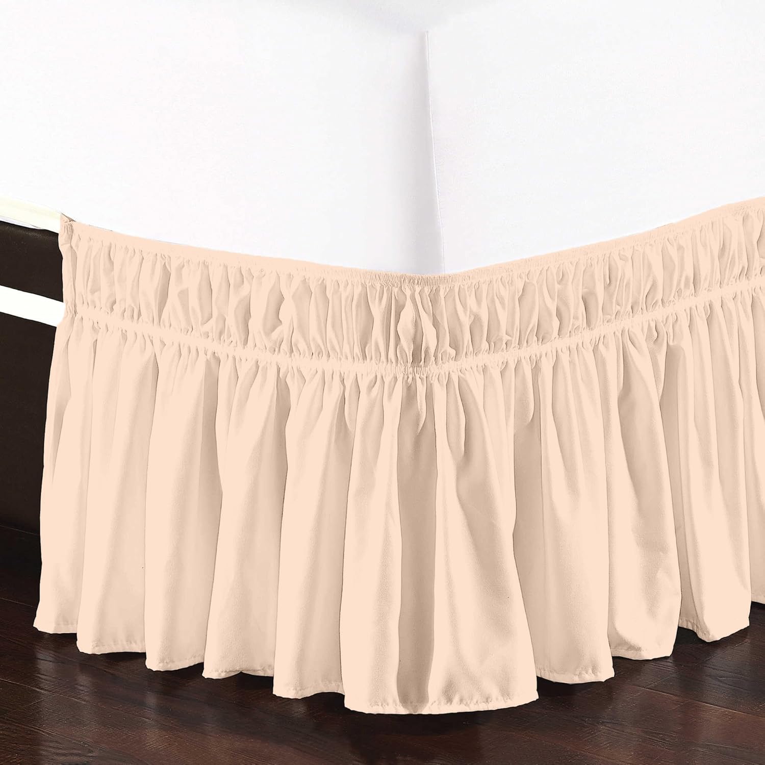 Elegant Comfort Luxury Wrinkle Resistant Bed Skirt - 16in Drop QueenKing Cream