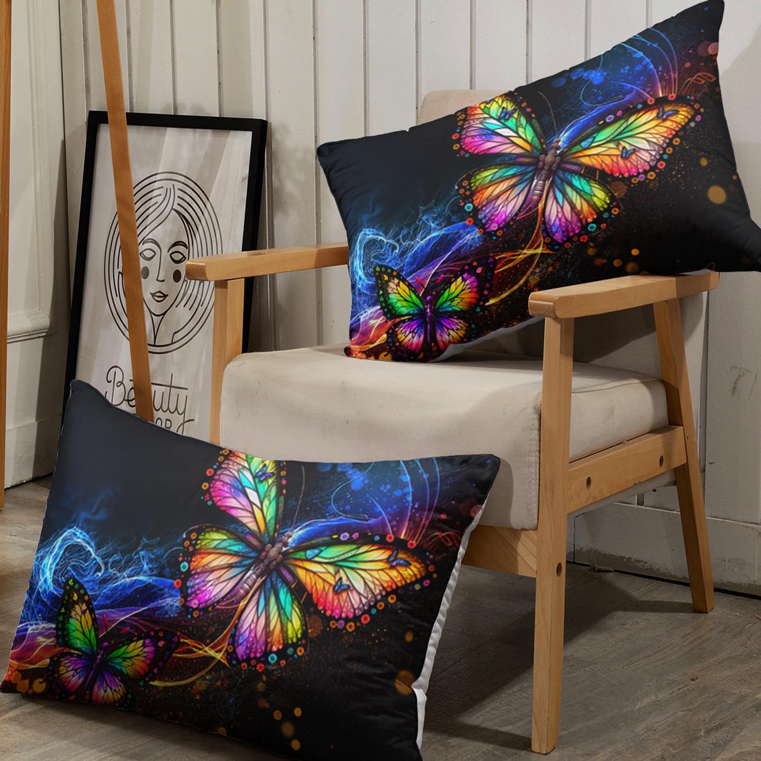 AILONEN Gradient Butterfly Twin XL Fitted Sheet Set 1