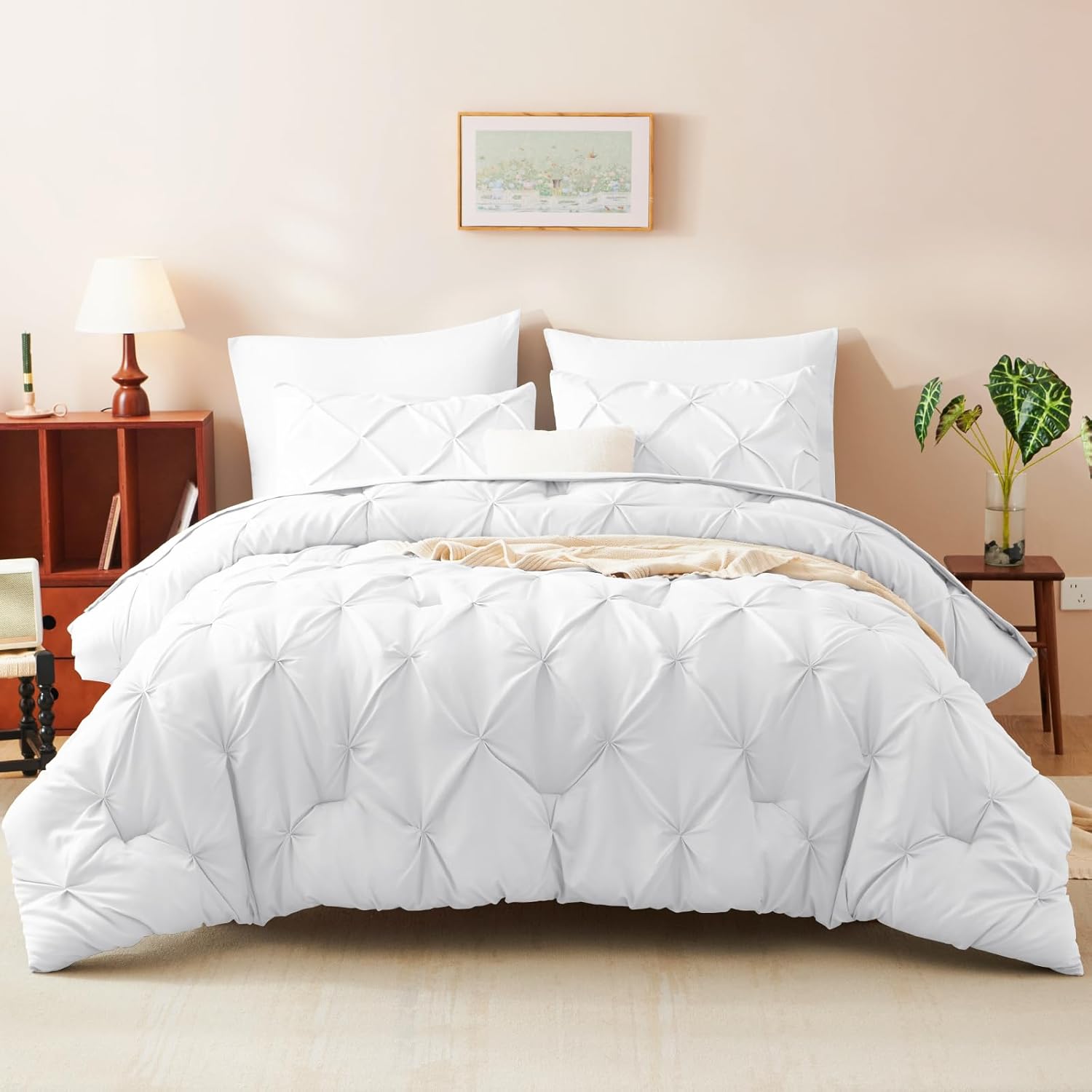 CozyLux Twin Bed in a Bag Set 5 Pieces Comforter