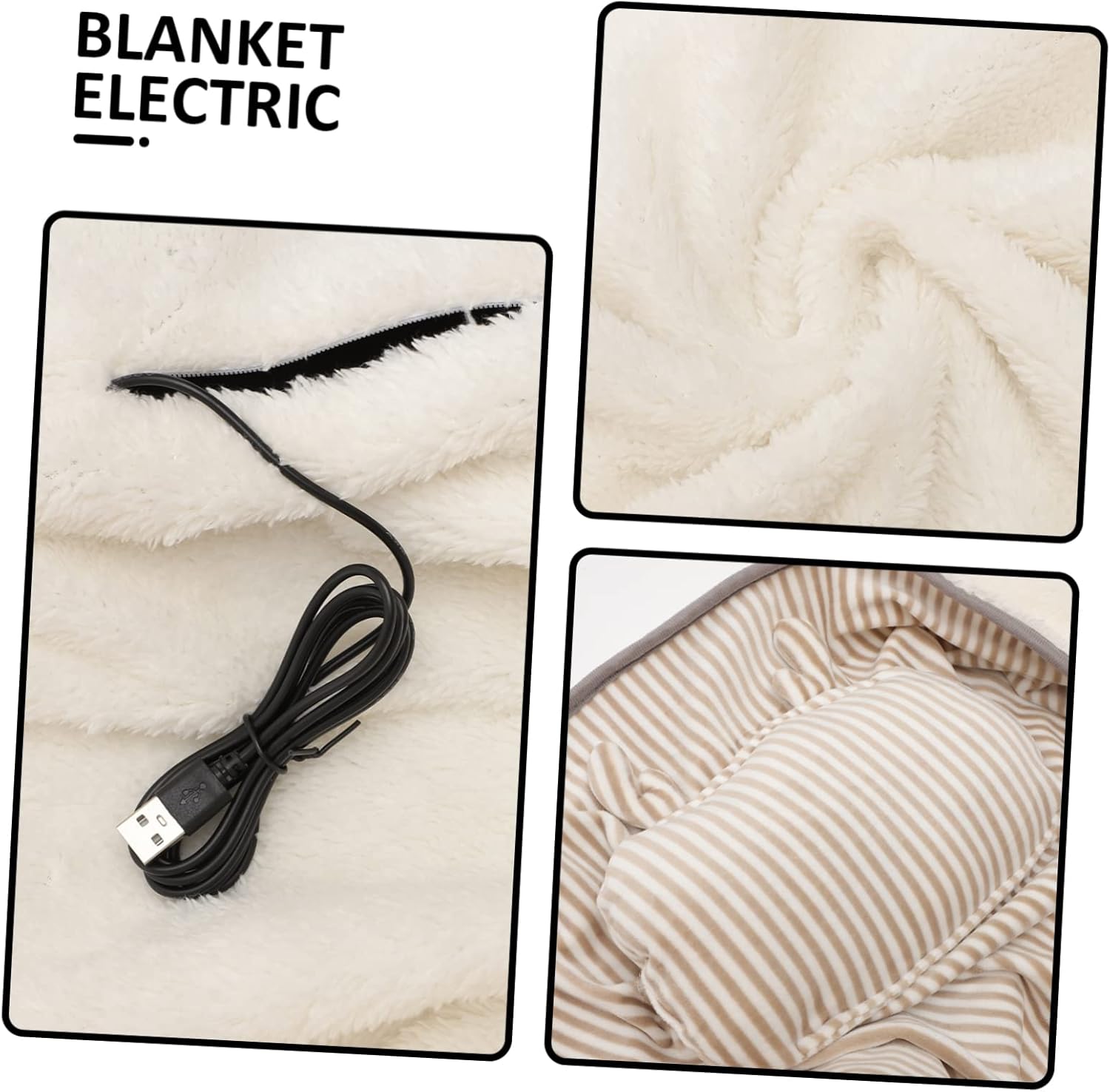 KICHOUSE USB Heated Throw Blanket for Office and Home