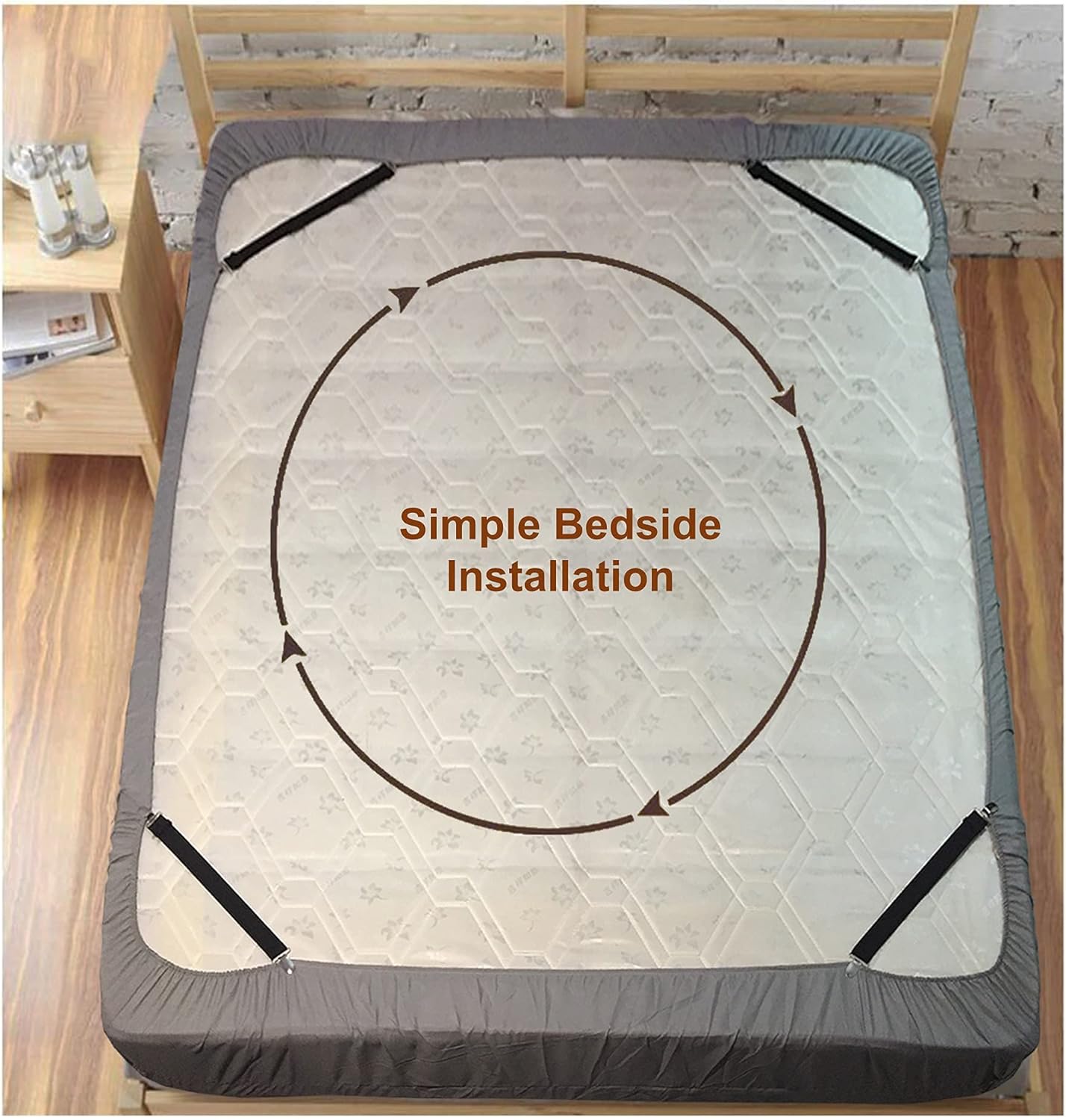 RayTour Sheet Straps Bed Sheet Keeper Holder Set of 4